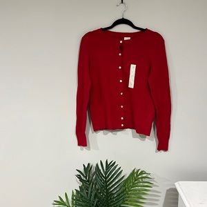 A new day red cardigan nwt size small